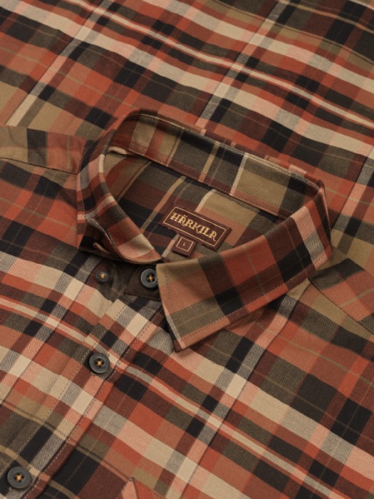 Kjøp Härkila Newton LS Skjorta Dark Burnt Orange Check Härkila Newton LS Skjorte Dark Burnt Orange Check