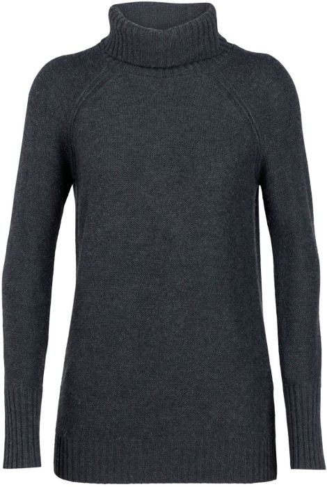 Kjop Icebreaker W s Waypoint Roll Neck Sweater Char Hthr